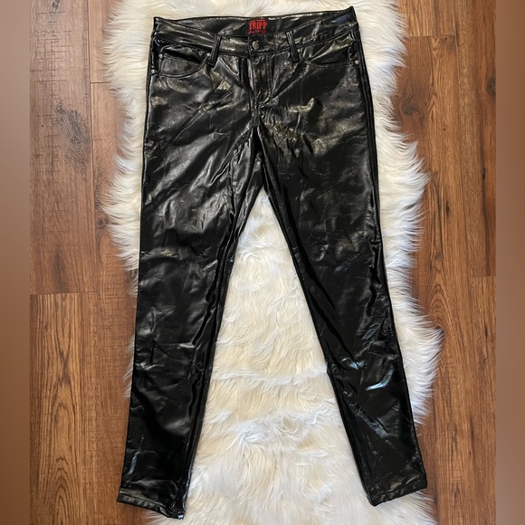 Daang Goodman Tripp NYC Black Pants Size 30/11 PVC Vinyl **FLAWS SEE PHOTOS** - Picture 1 of 12